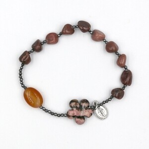 [813612]  팔찌묵주 / 못난이 원석꽃