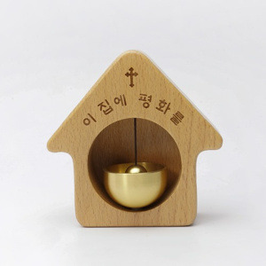 [830035]  내추럴 원목 하우스 도어벨 문종 우드벨 - 이 집에 평화를 / RO